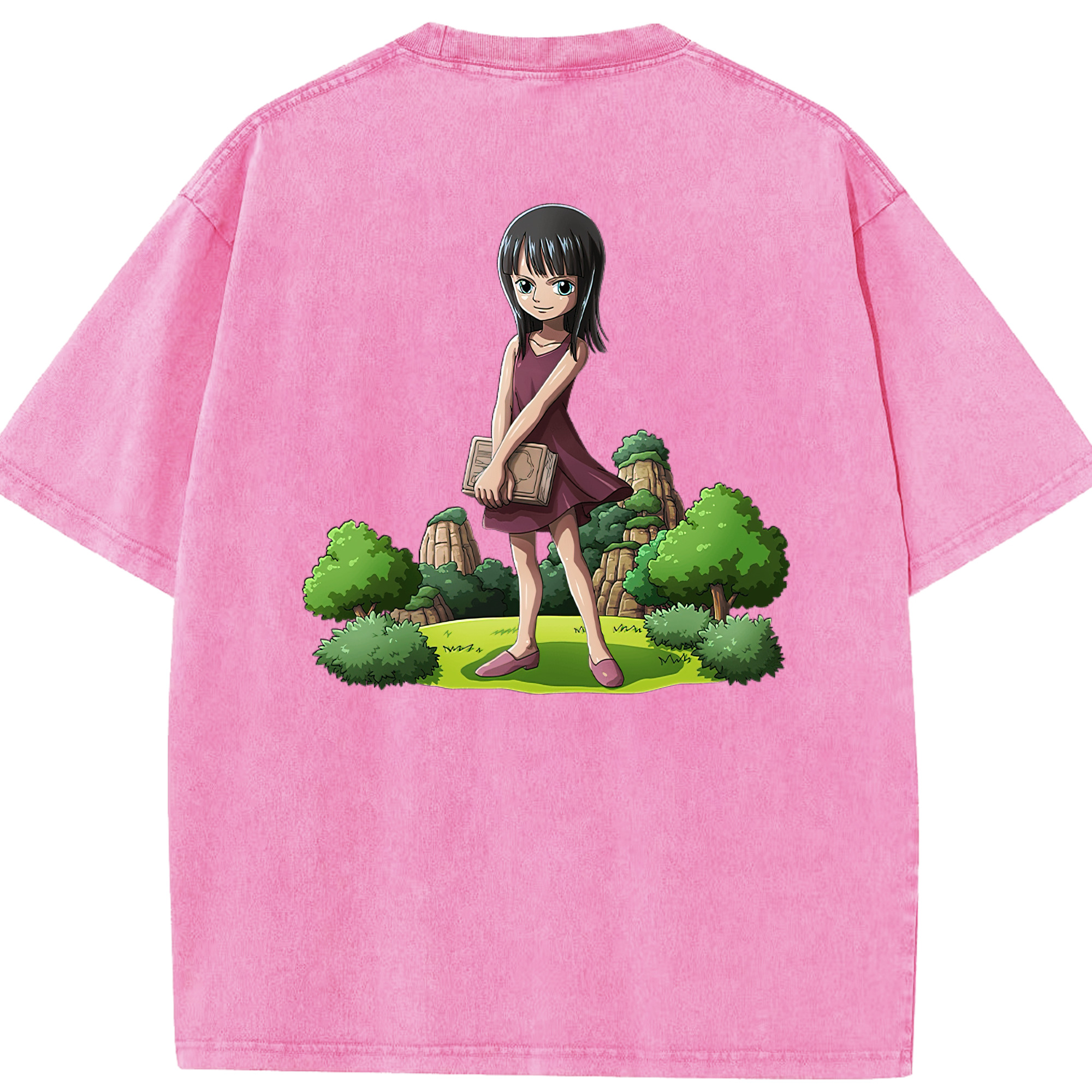 ワンピース ニコ・ロビン ONE PIECE Nico Robin 綿100% ヴィンテージ風 半袖Tシャツ（背面プリント）